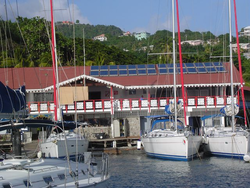 St. Vincent Blue Lagoon, das Marina-Gebäude